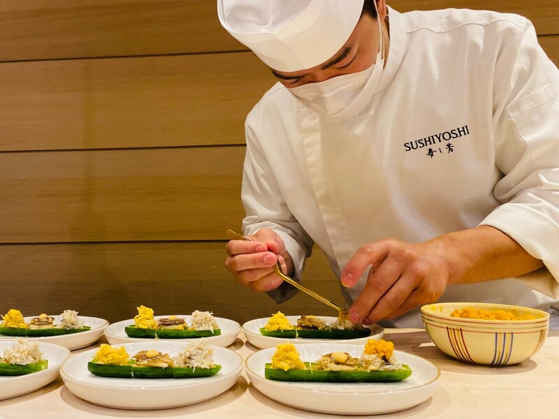 壽司芳的工藝之美,同樣展現於料理本身。