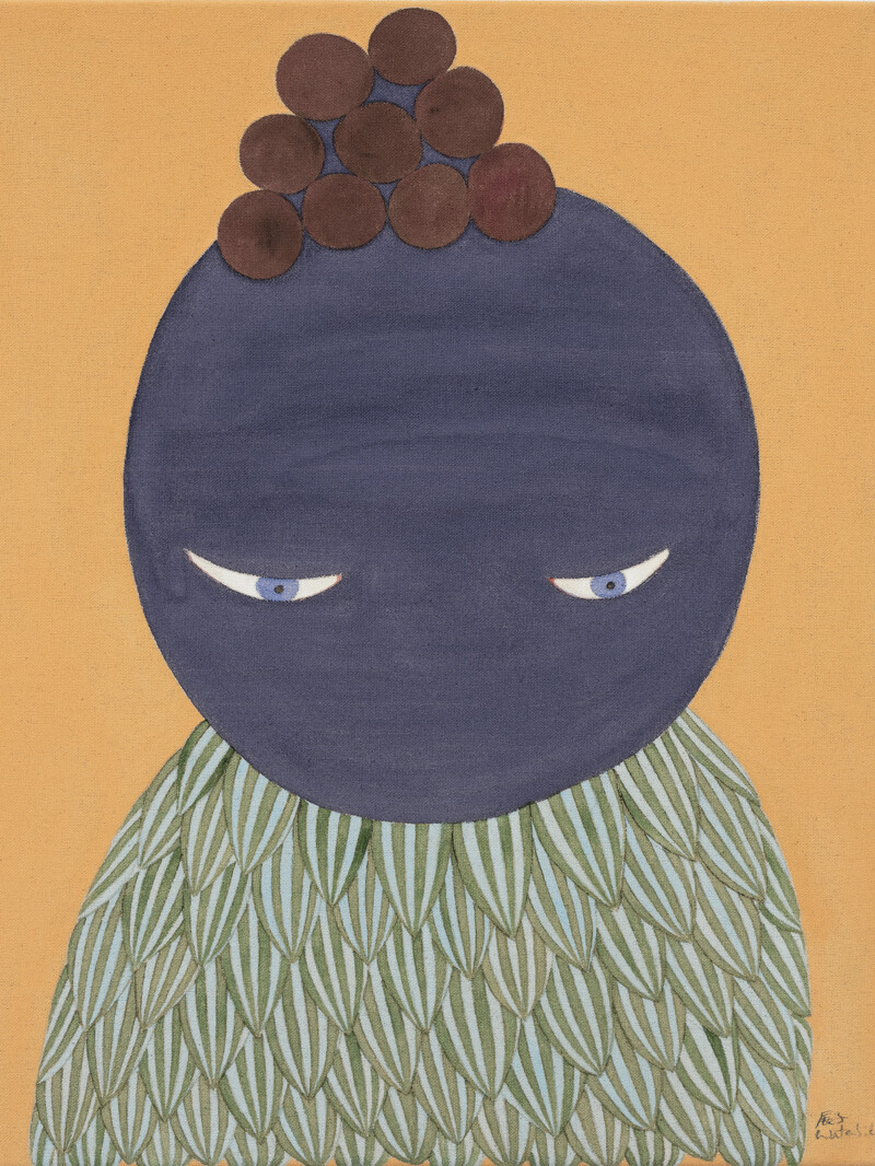 人與植物-葉_2023_50.0 × 40.0 cm_壓克力、畫布