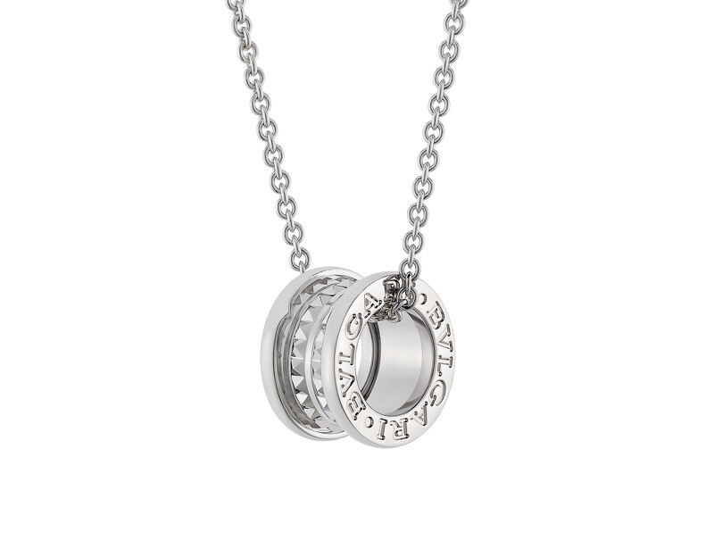 BVLGARI Save The Children 慈善系列B.zero1 Rock純銀鉚釘項鍊_參考售價:約新台幣25,000元