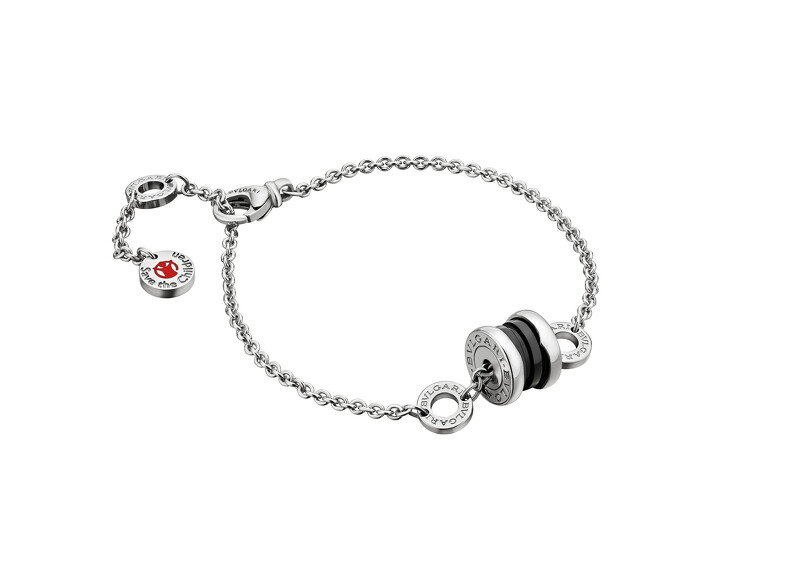 BVLGARI Save The Children 慈善系列B.zero1純銀黑陶瓷手鍊_參考售價:約新台幣19,000