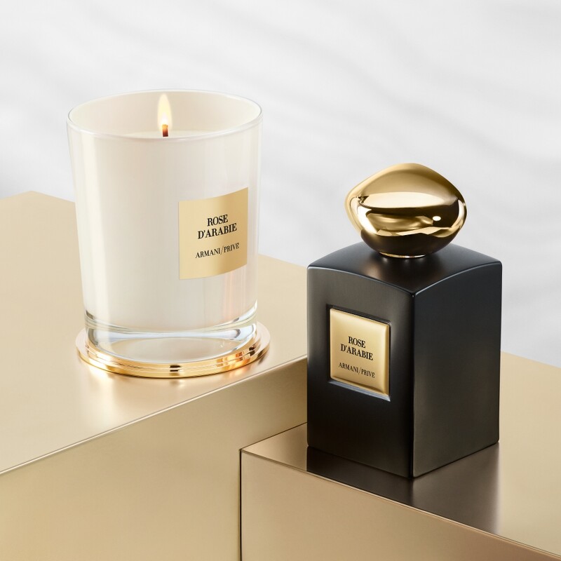 ARMANI/PRIVÉ高級訂製香水一千零一夜系列-阿拉伯玫瑰香氛蠟燭175g,NT3,500(2024.2.1開放預購