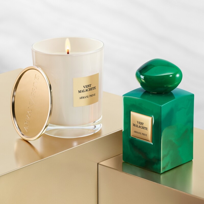 ARMANI/PRIVÉ高級訂製香水寰遊系列-夜綠孔雀石香氛蠟燭175g,NT3,500