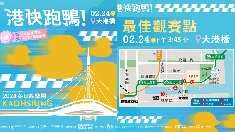 2/24「港快跑鴨」抽雙人商務艙機票
