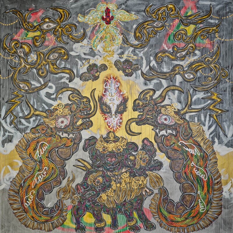 オープンセール 福袋 真作 小松美羽 Connectedness Sacred 版画 シルクスクリーン 版画