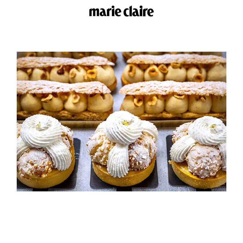 Maison Marques 版巴黎布列斯(Paris-brest,前)、Maison Marques 版閃電泡芙(後)。