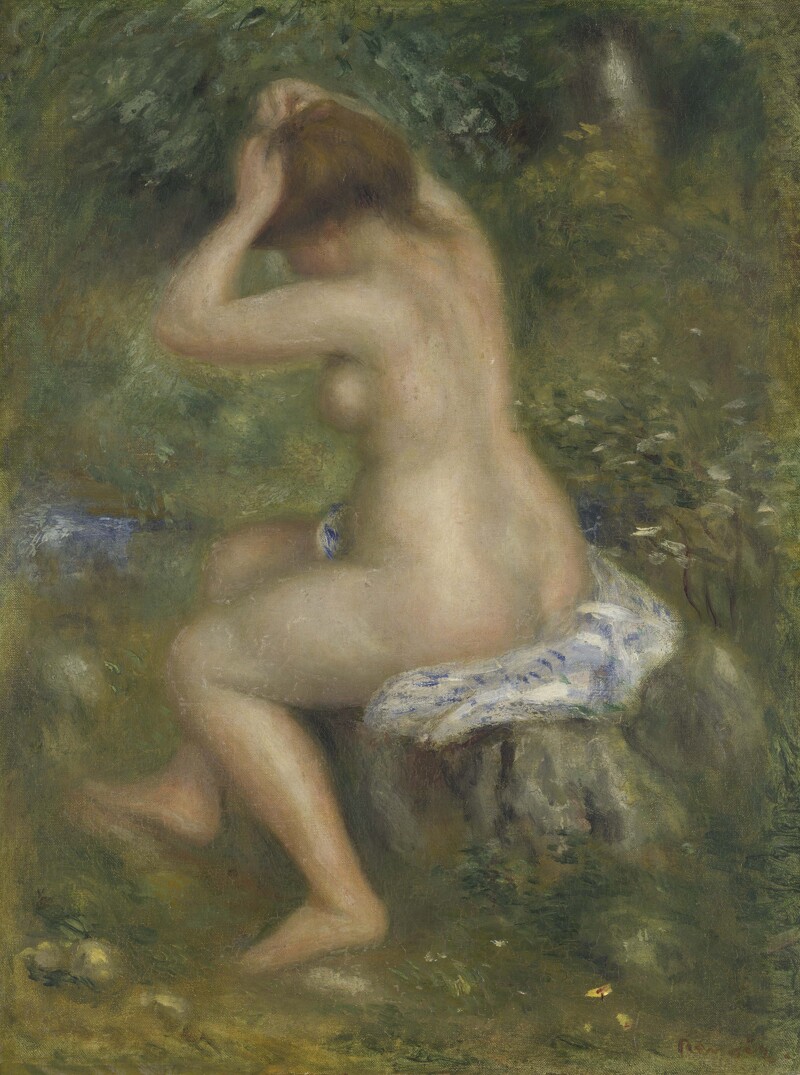 皮耶-奧古斯特.雷諾瓦(1841-1919)作品〈浴女〉,可能於1885-1890年創作。圖片版權:英國國家藝廊