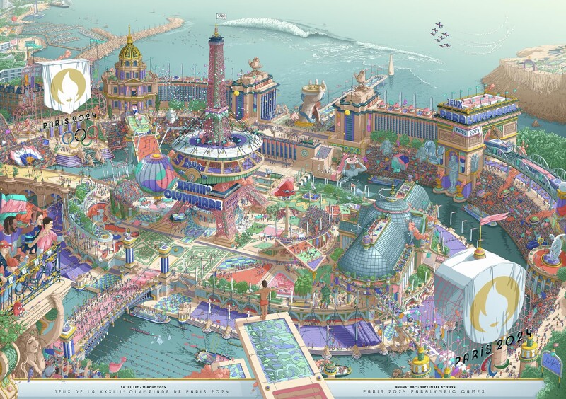 2024巴黎奧運主視覺海報。