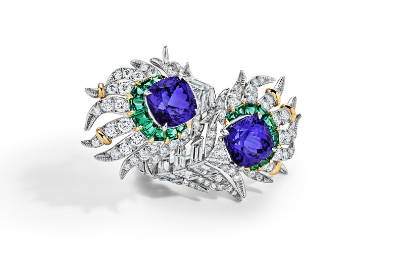 Tiffany & Co. 2024 Blue Book高級珠寶系列Tiffany Céleste 蒼穹萬象(夏季新品)Peacock 孔雀華翎 戒指