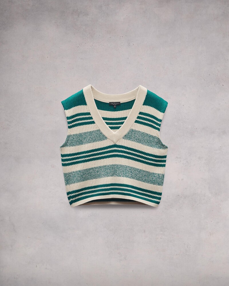 rag & bone Women 綠白條紋 Cyrus 背心 NT11,500