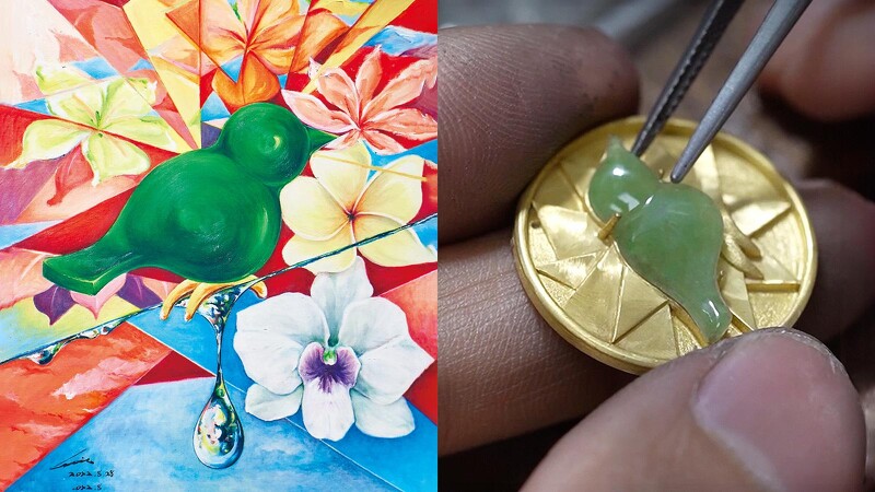 林曉同25週年限定作品「幸福稜射」,18K金, 玉石, 鑽石。