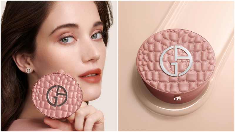 圖片來源:Armani Beauty|完美絲絨持久氣墊粉餅 沙丘玫棕皮革限定版 定價3,500元