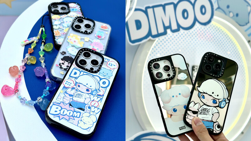 CASETiFY x DIMOO系列手機殼,有彩色漫畫、個性潮流兩種風格設計