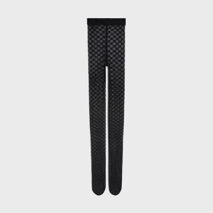Celine Monogram 凱旋門圖樣透膚褲襪