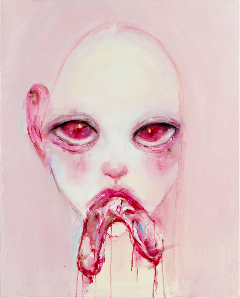 【獵物系列|Hungry Girl】 91x72.5cm Acrylic 亞麻畫布 2025