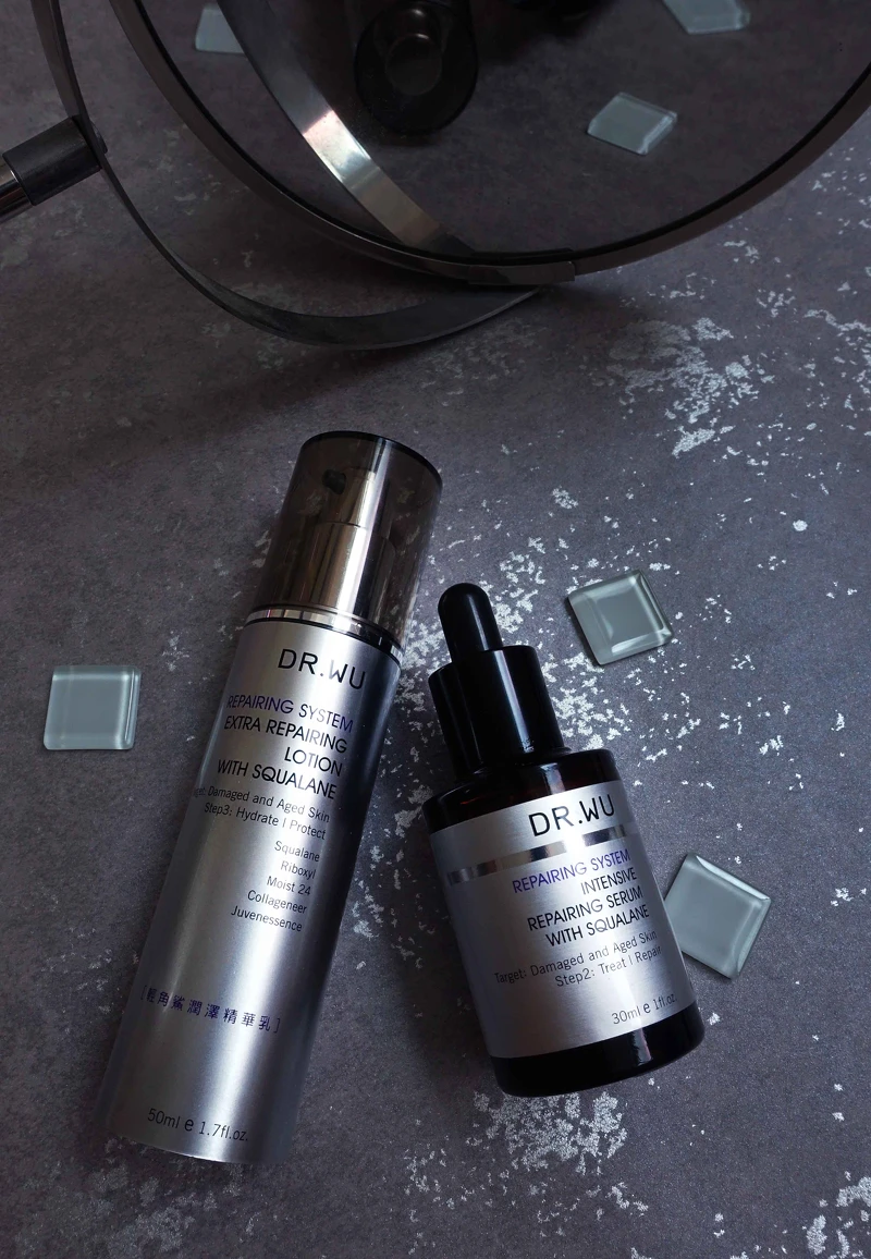 DR.WU角鯊潤澤修復精華+DR.WU輕角鯊潤澤精華乳同時使用,肌膚雙倍修護,抗老更全面 DR.WU角鯊潤澤修復精華+DR.WU輕角鯊潤澤精華乳同時使用,肌膚雙倍修護,抗老更全面