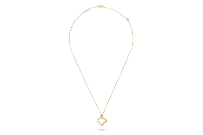 Byzantine Alhambra系列黃K金吊墜項鍊。