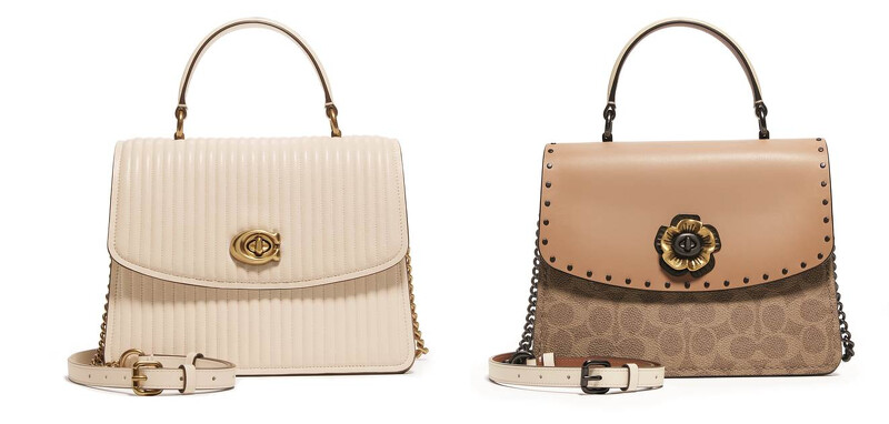 由左到右: Parker Top Handle绗縫手袋 TWD 21,800 ;Parker 經典Signature印花手袋 TWD 19,800 由左到右: Parker Top Handle绗縫手袋 TWD 21,800 ;Parker 經典Signature印花手袋 TWD 19,800