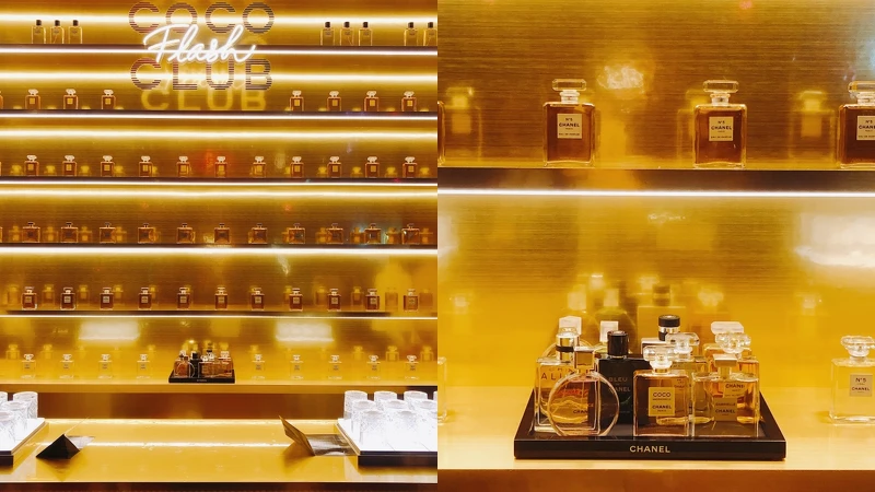 香奈兒 COCO 放閃俱樂部設置的香氛區,可根據「香氛菜單」聞香 香奈兒 COCO 放閃俱樂部設置的香氛區,可根據「香氛菜單」聞香