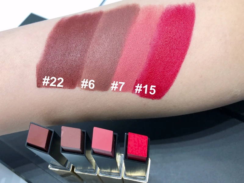 YSL奢華緞面絲絨唇膏2019新色#22、#6、#7、#15手臂試色 YSL奢華緞面絲絨唇膏2019新色#22、#6、#7、#15手臂試色