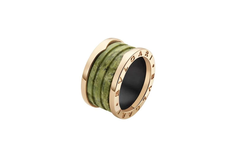 Anish Kapoor 親自設計的B.zero1 玫瑰金硬綠大理石戒指 Anish Kapoor 親自設計的B.zero1 玫瑰金硬綠大理石戒指
