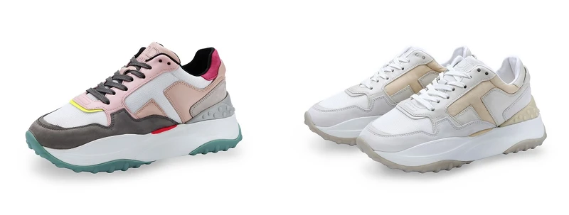 TOD'S T LOGO拼接色科技布料休閒女鞋/米白色科技布料休閒女鞋 TOD'S T LOGO拼接色科技布料休閒女鞋/米白色科技布料休閒女鞋