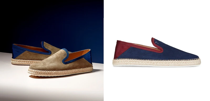 TOD'S春夏男鞋草編鞋款/撞色麂皮羅緞男士草編鞋 TOD'S春夏男鞋草編鞋款/撞色麂皮羅緞男士草編鞋