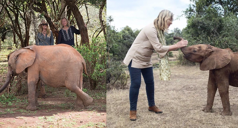 Chantecaille香緹卡創辦人Sylvie&非洲孤兒象