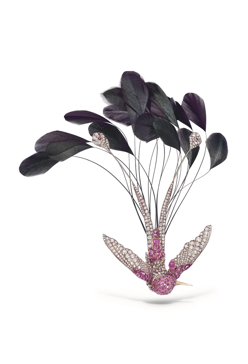 蜂鳥鷺羽頭飾 Joseph Chaumet 約1880年 Chaumet珍藏 蜂鳥鷺羽頭飾 Joseph Chaumet 約1880年 Chaumet珍藏