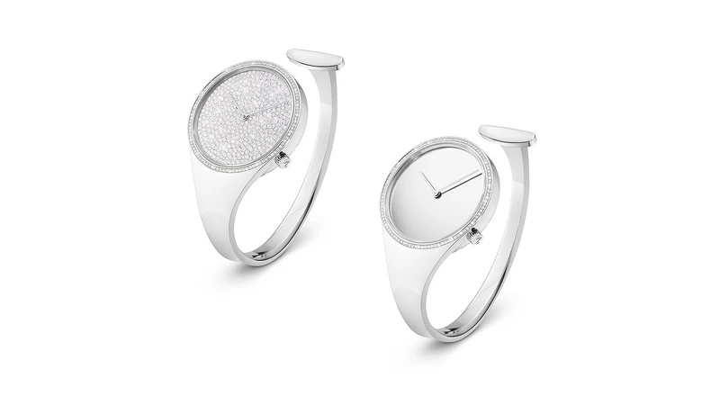 GEORG JENSEN VIVIANNA朵蘭系列手鐲腕錶：鋪鑽手鐲錶、圈鑽手鐲錶。