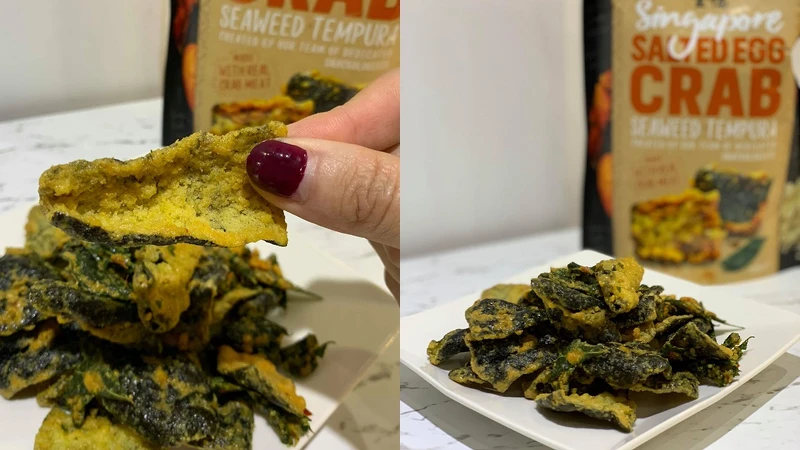 鹹蛋黃蟹天婦羅紫菜