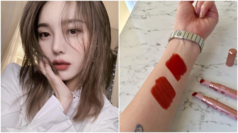 I’M MEME我愛絨光氣墊唇萃,與黃肌最合拍、也是預計大賣的選:007#紅玉茶玫瑰(上)與006 #鐵觀音茶玫瑰(下) 。 I’M MEME我愛絨光氣墊唇萃,與黃肌最合拍、也是預計大賣的選:007#紅玉茶玫瑰(上)與006 #鐵觀音茶玫瑰(下) 。