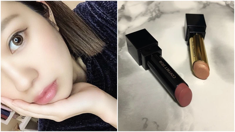 疊上佳麗寶水光我型口紅金黃色澤的GD-01,能將口紅色調整成適合暖色調膚色者。 疊上佳麗寶水光我型口紅金黃色澤的GD-01,能將口紅色調整成適合暖色調膚色者。