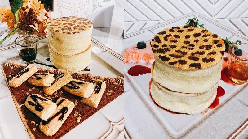 英式豹紋厚鬆餅 $260元