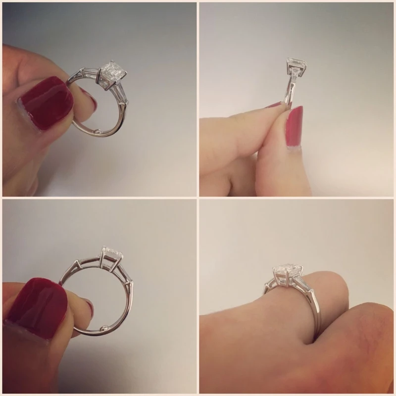 側邊的戒台與鑲嵌 側邊的戒台與鑲嵌