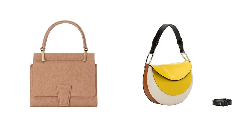 Elletra肩背/手拿包，NT5,700、Rosseta半月包，NT14,300。以經典款式Elletra 外型設計，可當外出小包，或是手拿皮包使用，輕便同時優雅有型