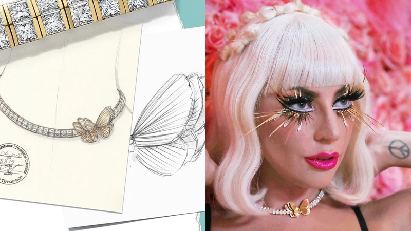 Lady Gaga穿戴以Tiffany鑲嵌總重逾28克拉公主式切割項鍊登場！