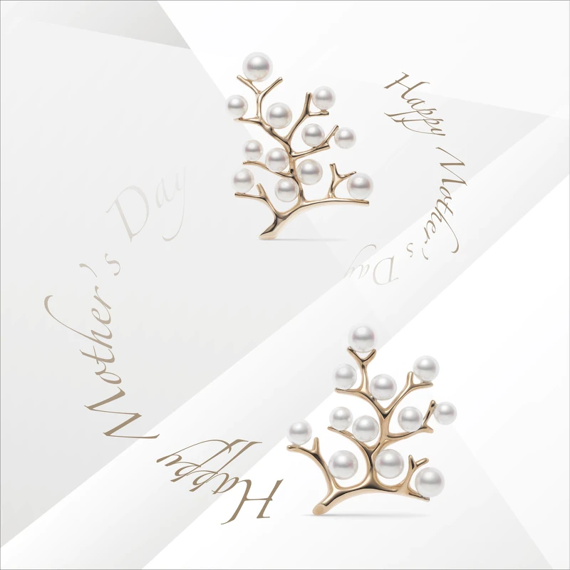 MIKIMOTO「Kofuku no ki幸福之樹」珍珠胸針