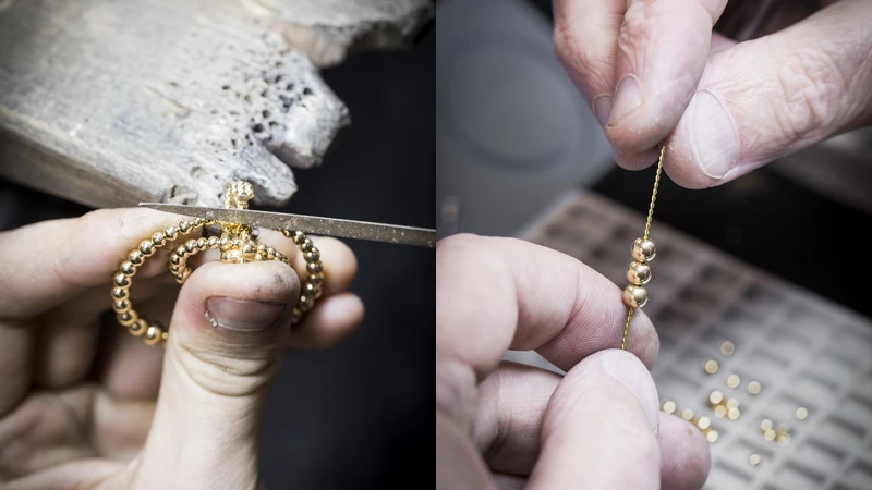 Van Cleef & Arpels梵克雅寶的金質圓珠工藝