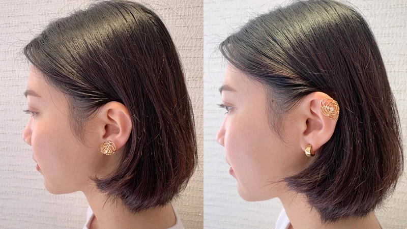 Chanel《Petales de Camélia》單邊耳夾有多種穿戴法 Chanel《Petales de Camélia》單邊耳夾有多種穿戴法