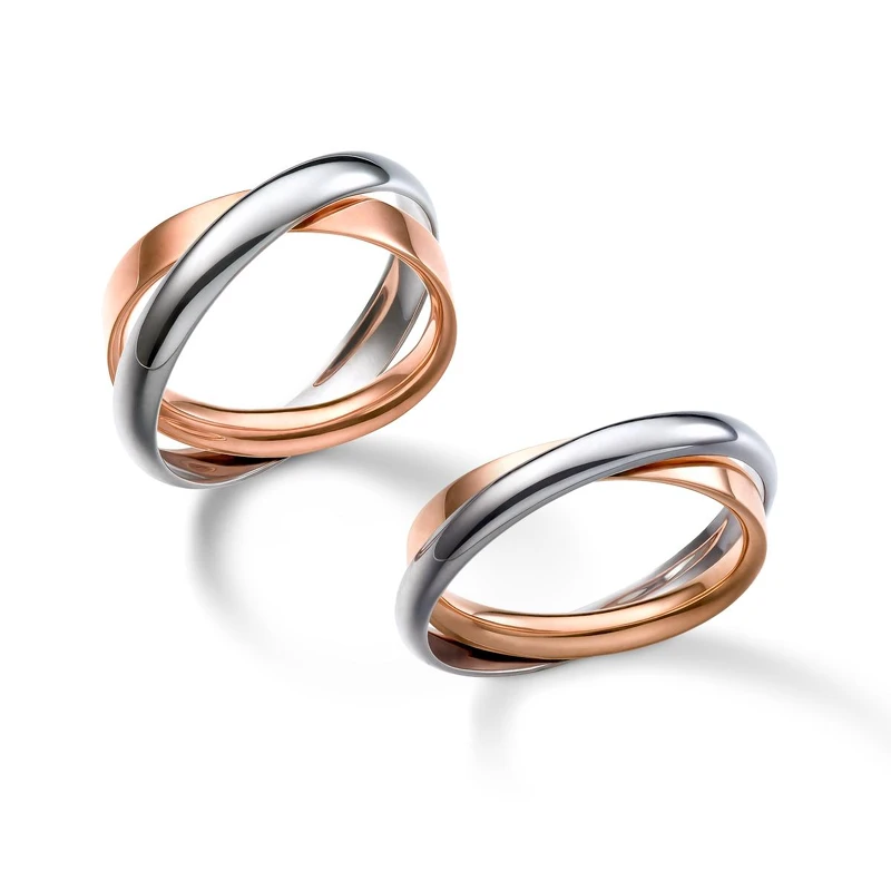 Lin Shiao Tung 林曉同《共舞》對戒 幅寬2.82mm作品建議售價: NTD 31,500起 / 幅寬3.5mm作品建議售價: NTD38,000 起