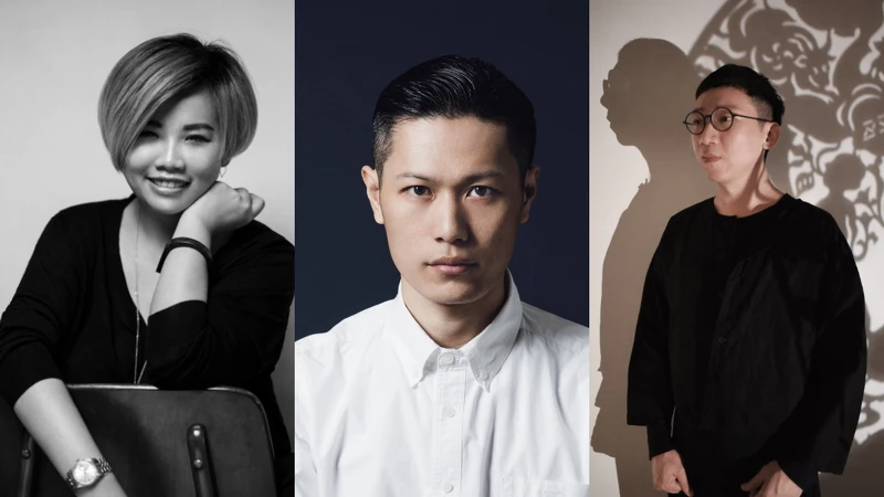 左起食物設計師 陳小曼、服裝設計師齊振涵、剪紙藝術創作者吳耿禎