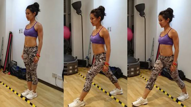 過程中保持腳尖朝前方,身體不要歪斜,往前踏的腿也不要往左右歪,站在線後面的腳不要移動歪斜。 過程中保持腳尖朝前方,身體不要歪斜,往前踏的腿也不要往左右歪,站在線後面的腳不要移動歪斜。