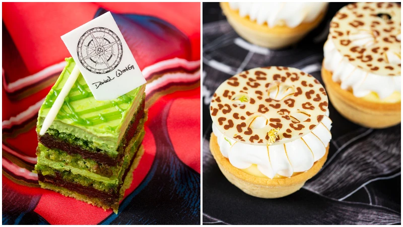 (左)抹茶歐培拉(右)豹紋檸檬塔