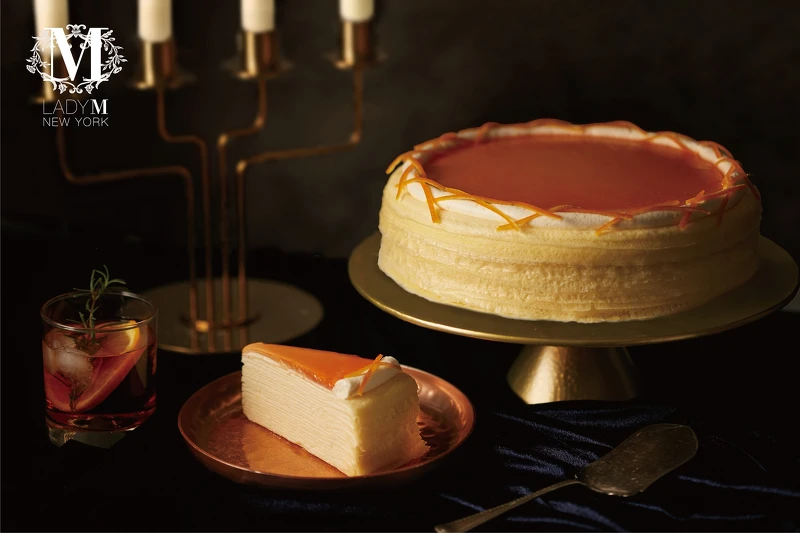 內格羅尼調酒千層蛋糕單片280元，九吋2,800元，8月1日開始每日限量販售。