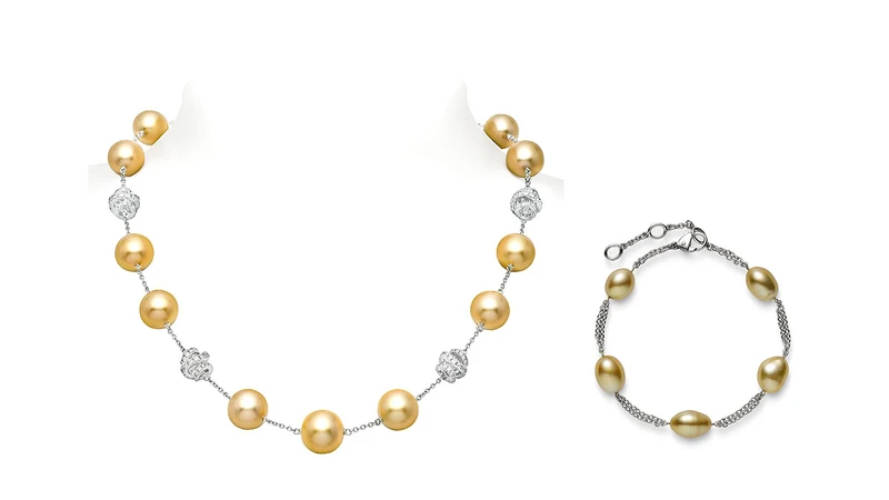  MIKIMOTO DAY & NIGHT系列南洋黃金珍珠項鍊、巴洛克珍珠手鍊