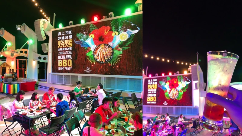 還有海上BBQ，太享受啦～