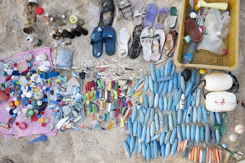 15公尺，30分鐘，我們在已經初步整理過大型垃圾的乾淨沙灘中，撿出這些海洋廢棄物。