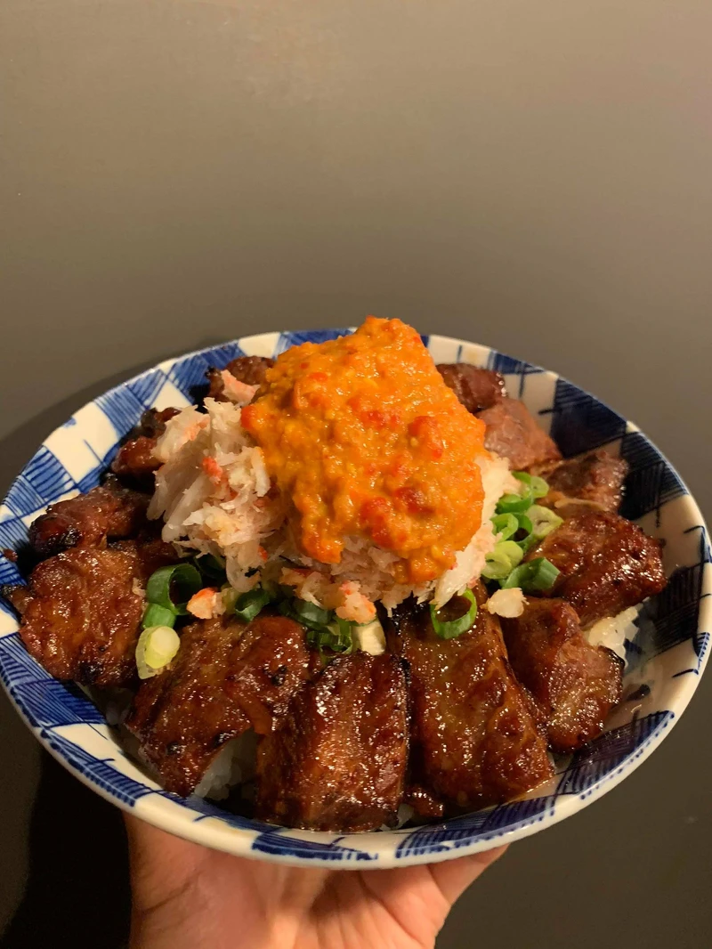 「松葉蟹牛肋丼 $390」 「松葉蟹牛肋丼 $390」