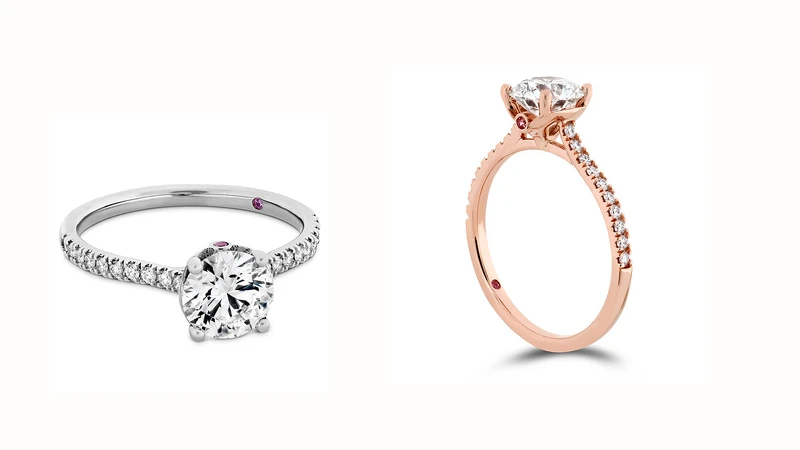 SLOANE SILHOUETTE戒指 白K金/玫瑰金全鑽款式 鑽石、粉紅剛玉、主鑽0.30ct起 SLOANE SILHOUETTE戒指 白K金/玫瑰金全鑽款式 鑽石、粉紅剛玉、主鑽0.30ct起