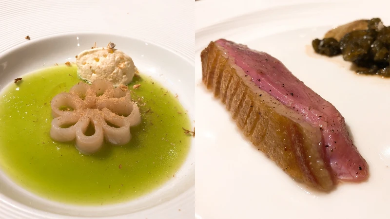 左為「鬼頭刀、飛魚」；右為「玉里櫻桃鴨」